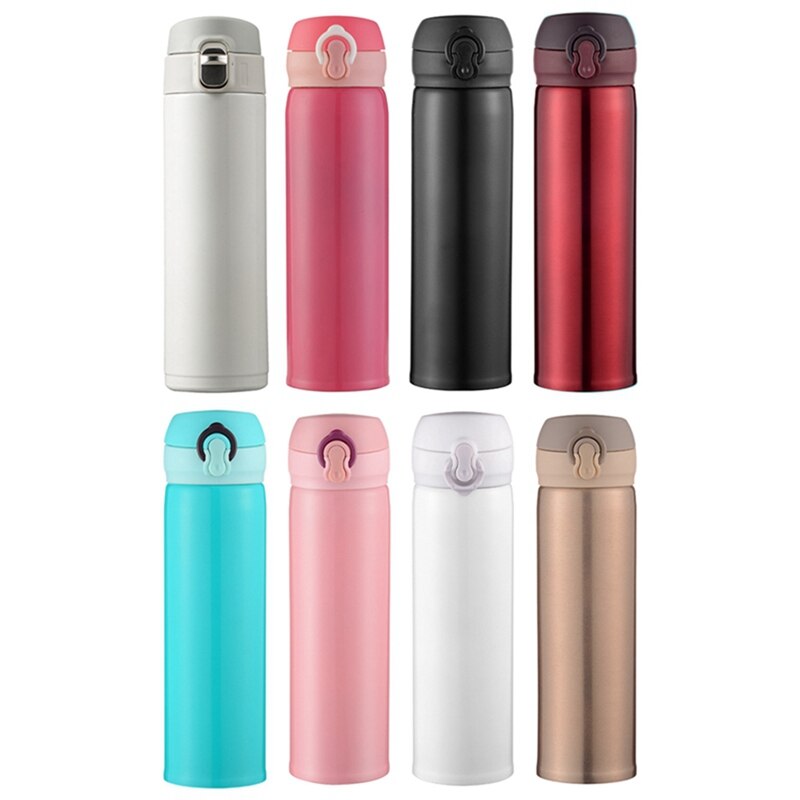 500ML 304 Stainless Steel Thermos Bottle Portable Office Business Vacuum Bottle Travel Drink Flask Water Bottle Home Thermocup