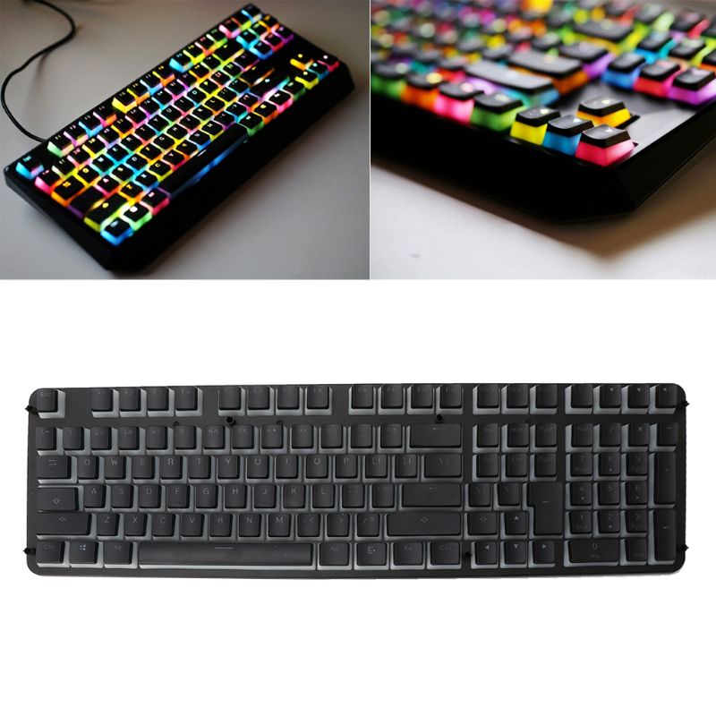Teclas RGB 110 con ANSI, budín ISO PBT, doble piel, leche, retroiluminado, tablero de almacenamiento para OEM Cherry MX