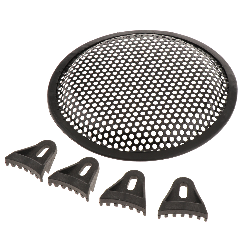 1 Pc Speaker Grills Cover Case Zwart Met 4 Stuks Schroeven En 4 Pcs Fix Houders Voor 6 Inch Buitenste