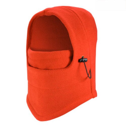 Männer Frauen Winter Vlies Gesicht Masken Motorrad Winter Thermische Vlies Sturmhaube Männer Frauen Ski Gesicht Maske Hals Wärmer Haube Hütte kappe: Orange