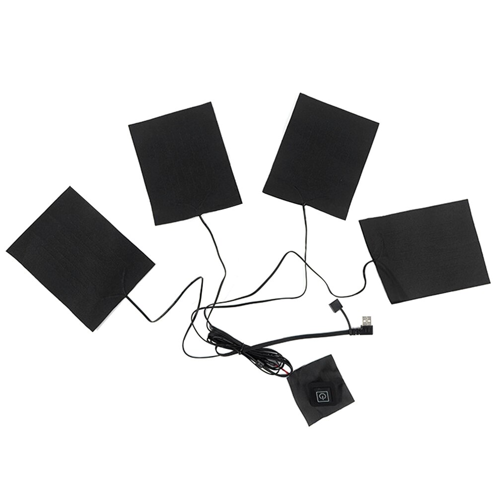 Vaskbar foldbar vest jakke komposit fiber udendørs gør-det-selv usb-drevet elektrisk varmepude vinter varmt termisk tøj 4 in 1