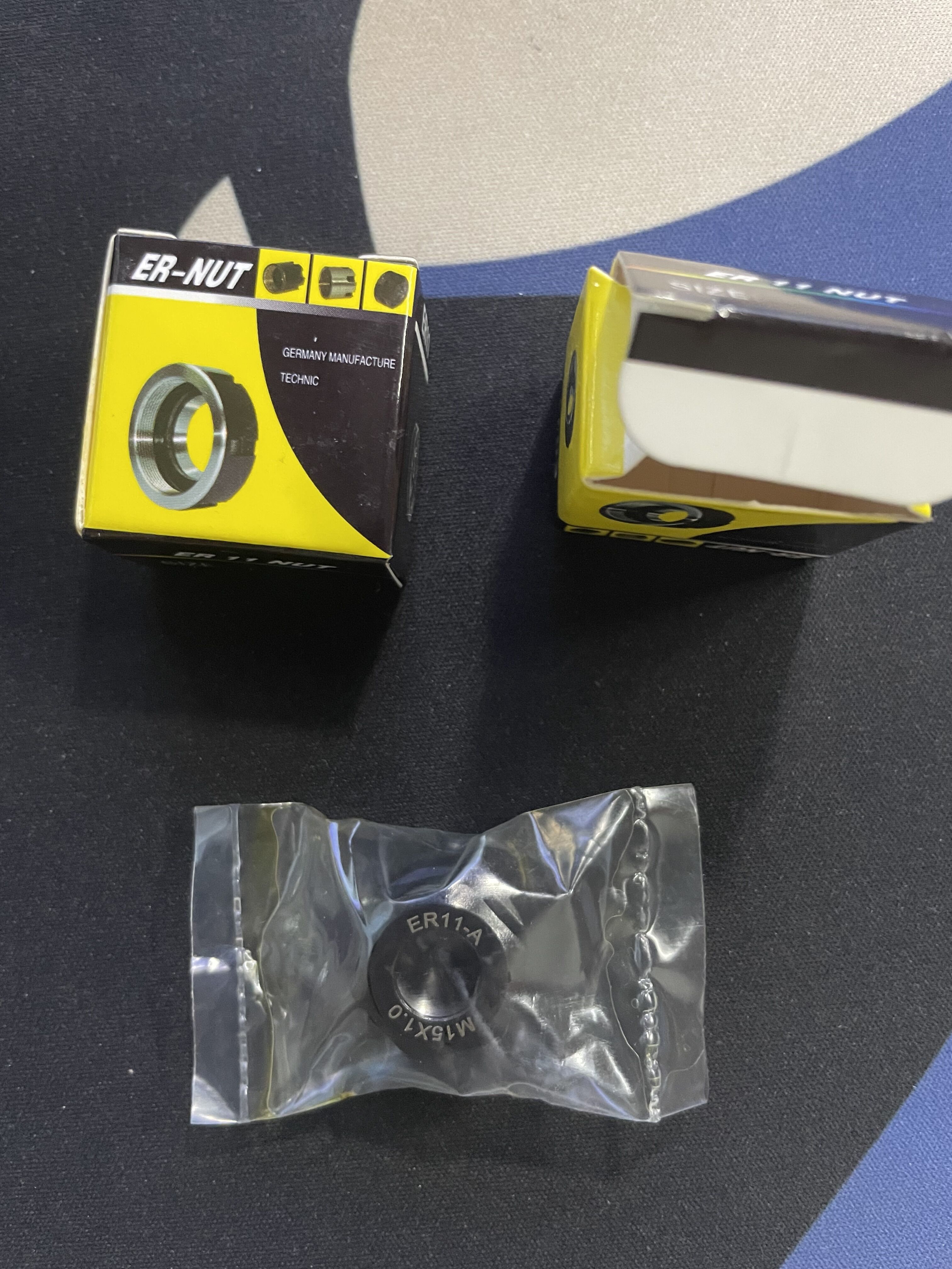 2pcs ER11A nut for er11 collet clamping, M15*0.75 nut for cnc spindle, ER11A M15*1.0 NUT