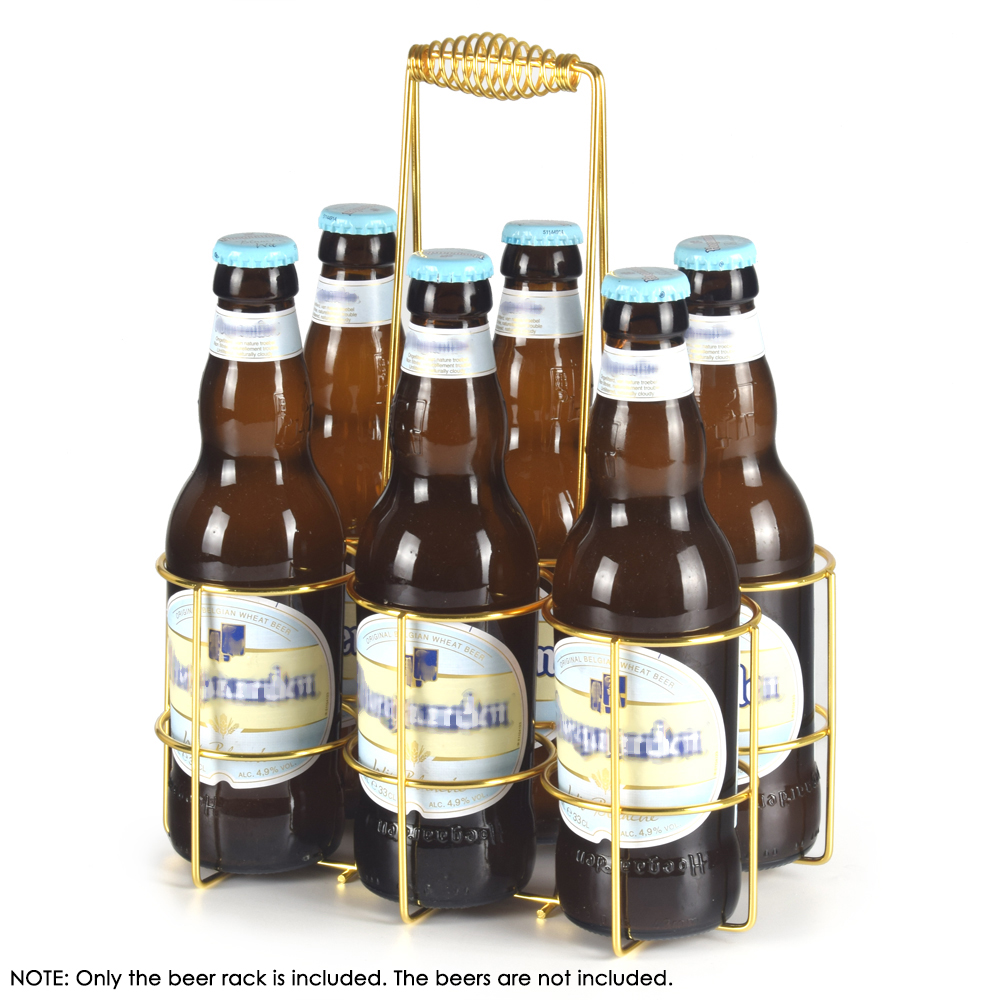 6 flaske ølholder fest ølkurv rack vin caddy stand til bbq hotel bar vin ølflasker