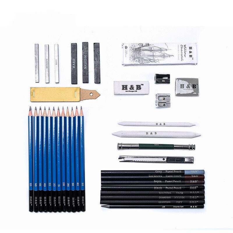 40 Piece Painting Set / Sketch Set Pencil Kit / Art Stationery / Art Supplies/ painting supplies