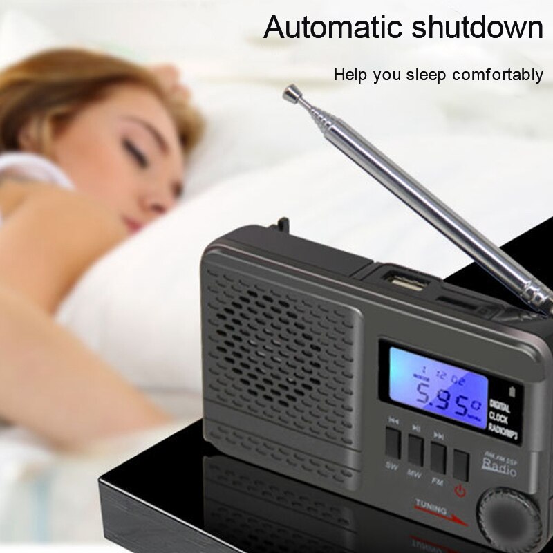Multi-Band Multifunctionele Radio, Led Display Fm/Am Radio, stereo Anti-Zand Oplaadbare Radio