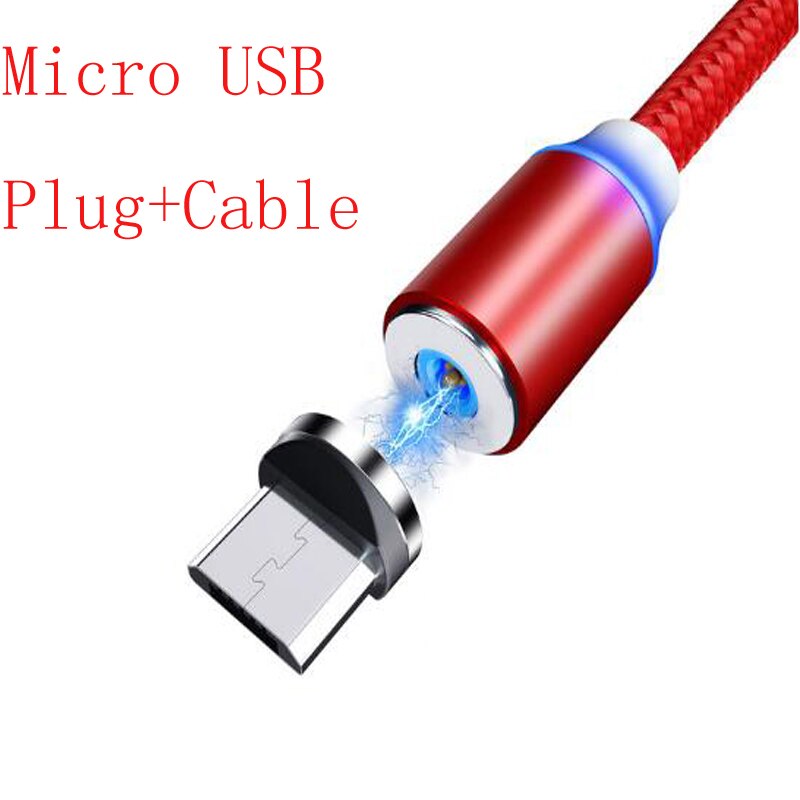 Magnetische Kabel Für Huawei praktisch USB C Magnetische Ladegerät Ladekabel USB Mikro Typ C Kabel Für Xiaomi Für samsung: rot Pro usb