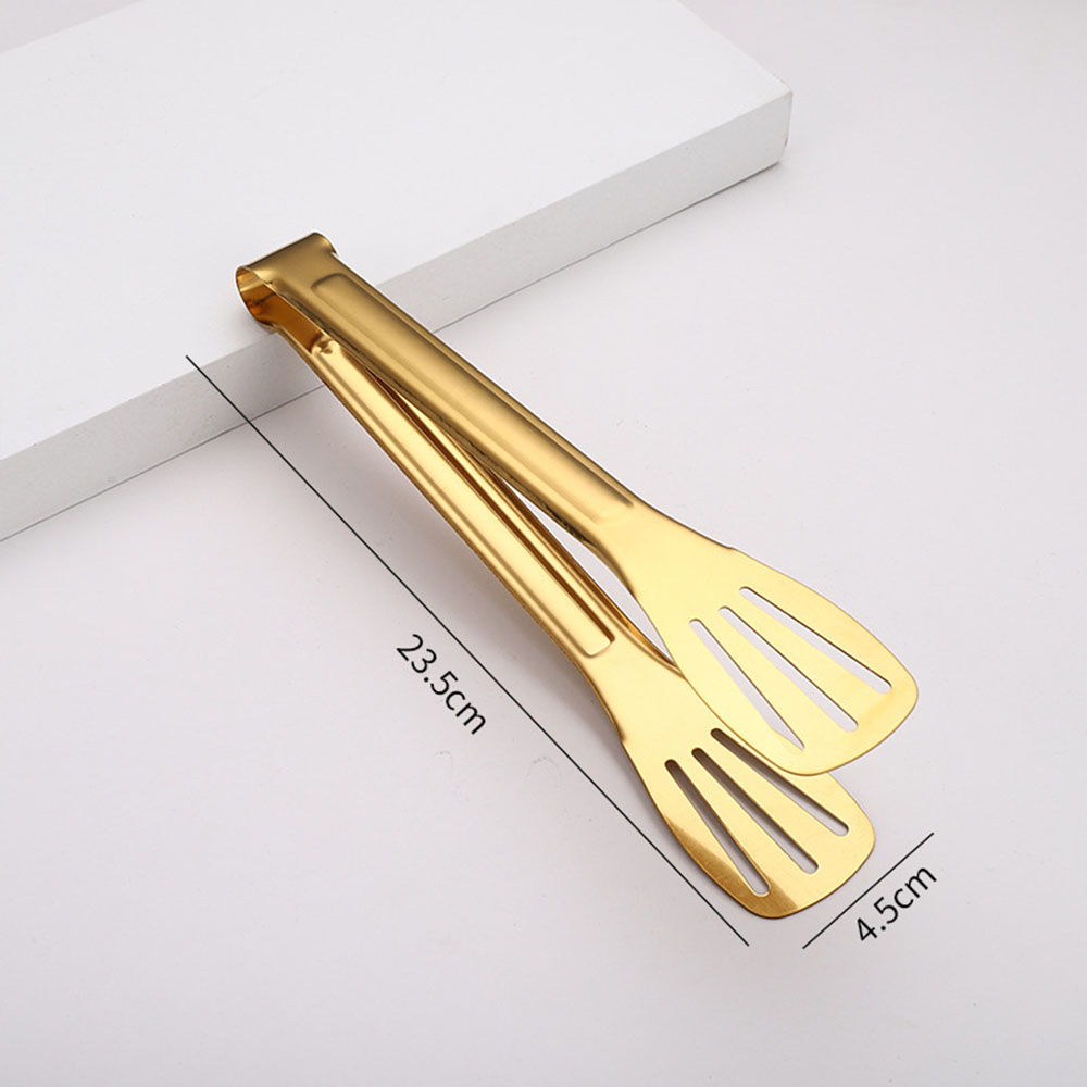 Roestvrij staal antislip voedselklem keukengerei buffet kookgereedschap broodclip accessoires voor desserts salades barbecue: Donker Kaki