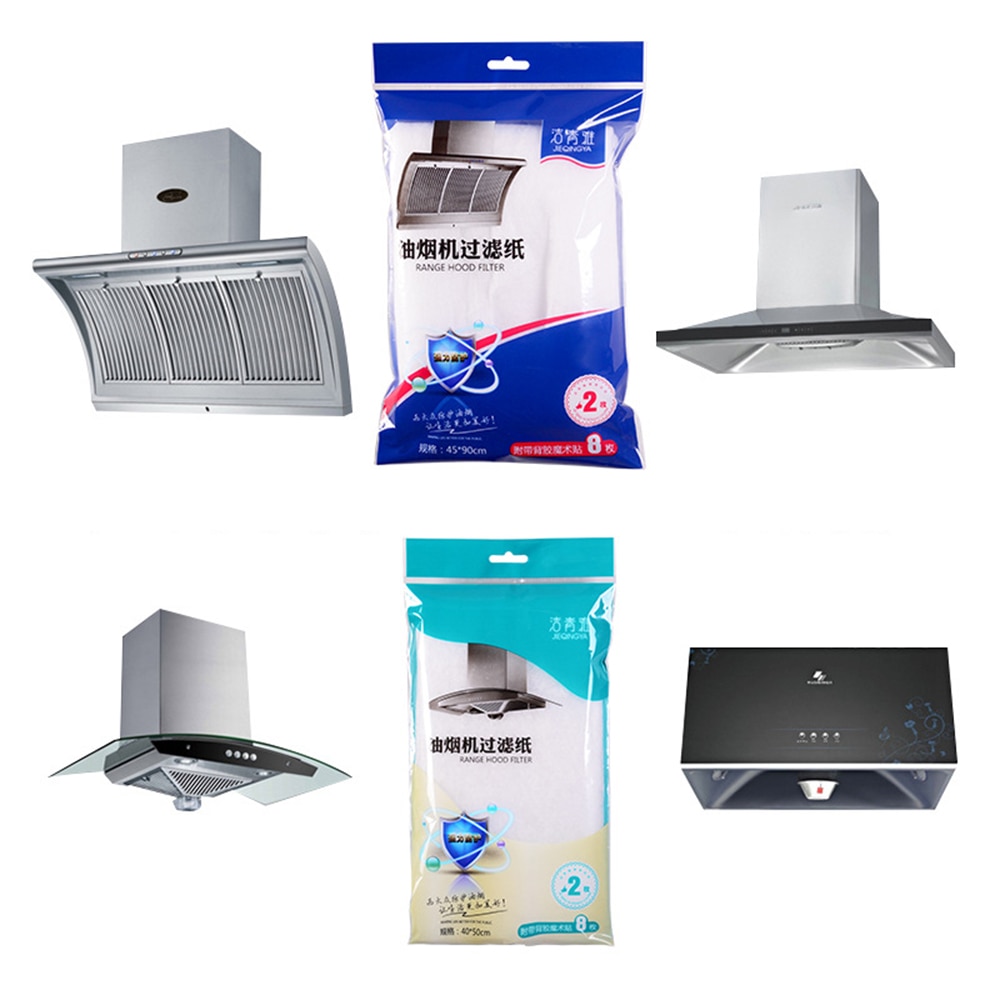 Clean Cooking Nonwoven Range Hood Grease Filter Kitchen Supplies Pollution Filter Mesh Range Hood Filter Paper Oil Filter Paper