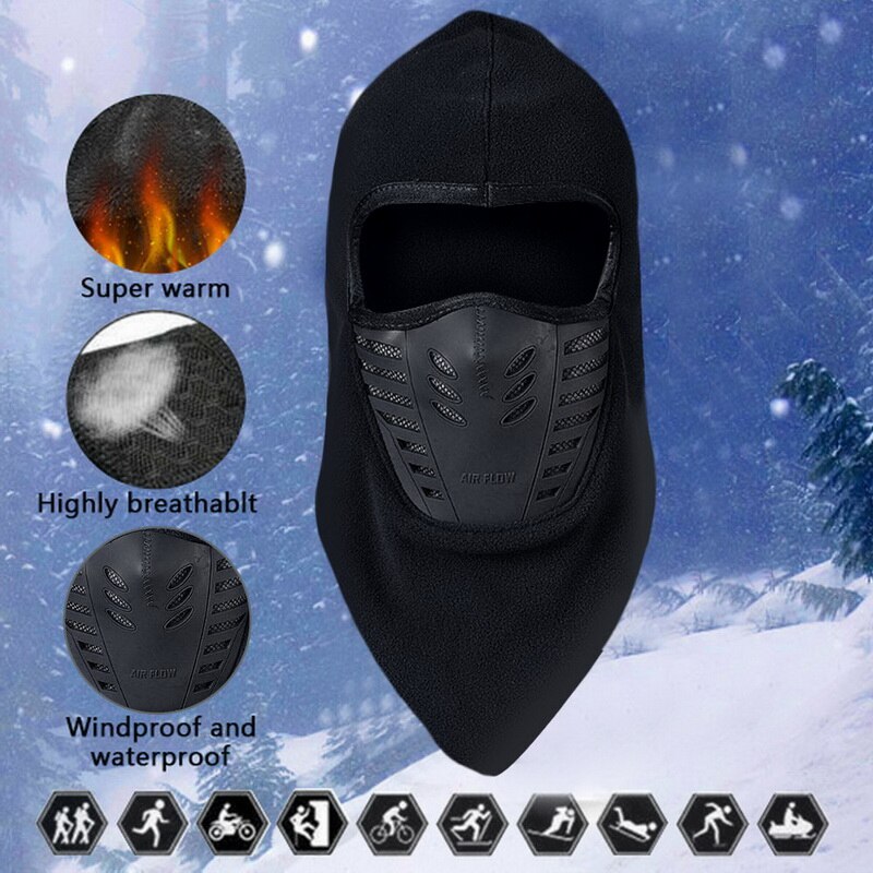 Mannen Mode Gezichtsmasker Outdoor Winter Warm Fiets Klimmen Skiën Winddicht Thermische Hoofd Protector