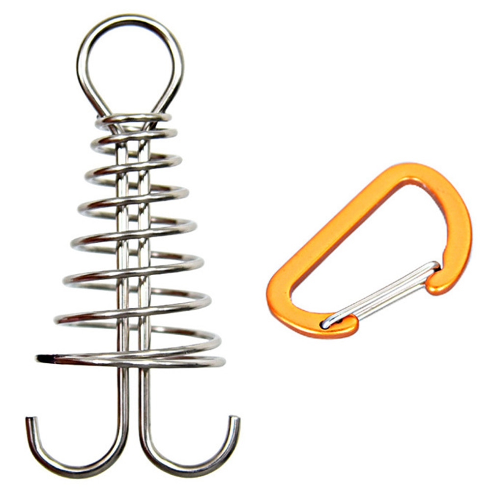Tienda o toldo a prueba de viento para uso en exteriores, 10 Uds., gancho fijo, hebilla, Tablón, clavos de primavera, gancho fijo, hebilla, accesorios de Camping