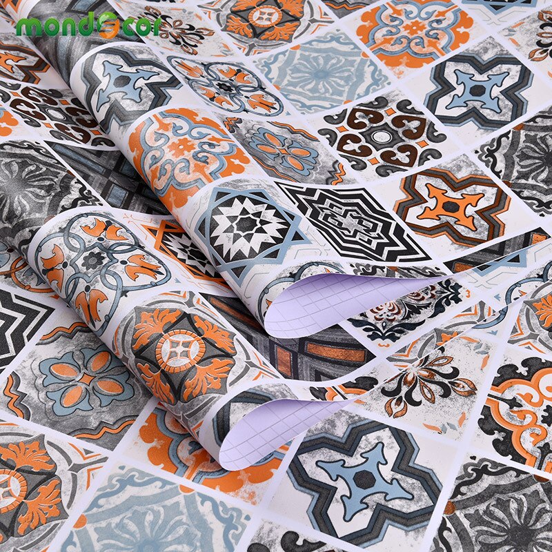 Self Adhesive Waterproof PVC Tiles Floor Stickers Marble Bedroom Living Room Bathroom Ground Thick Wallpaper Modern Decals