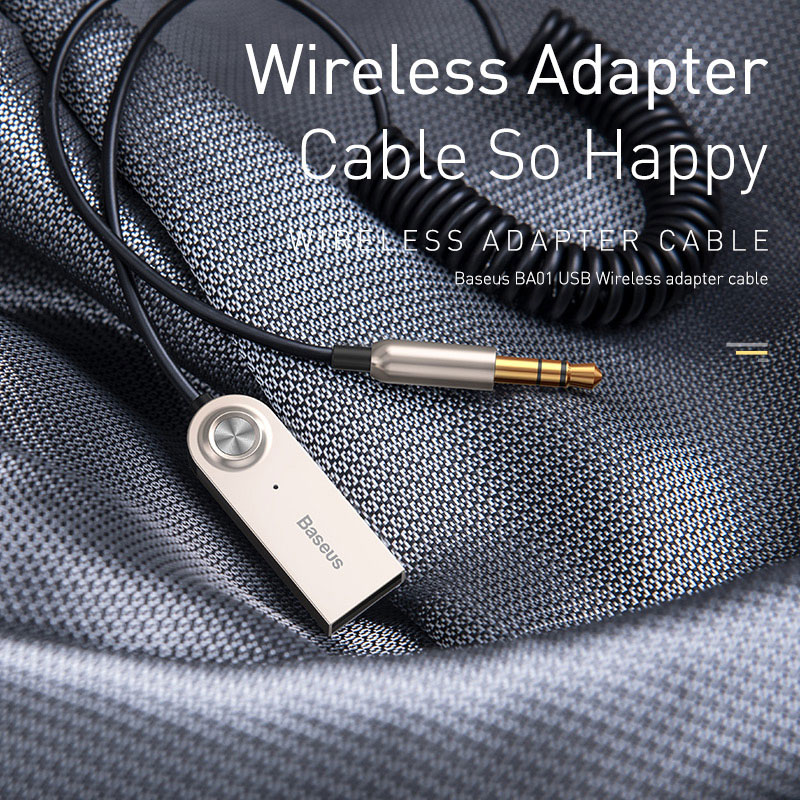 BASEUS – Adaptateur Bluetooth 3.5 pour voiture, haut-parleur, récepteur USB, jack 5.0 mm, kit mains libres, transmetteur audio et musique
