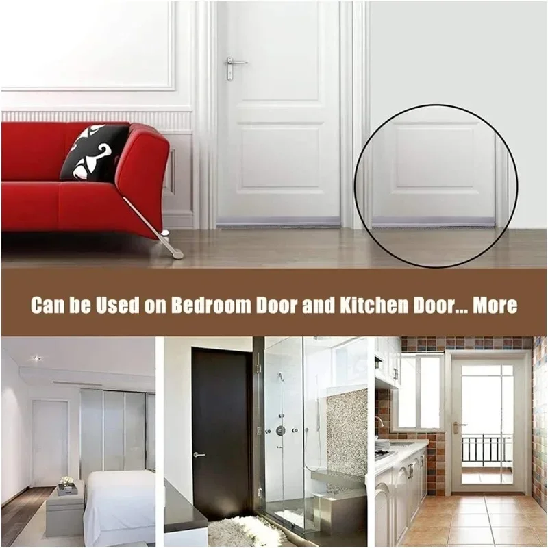 1/5M Door Sealing Strips Self-adhesive Door Bottom Gap Filling Insect Proof Brush Strips Windproof Soundproof Gap Weather Strips