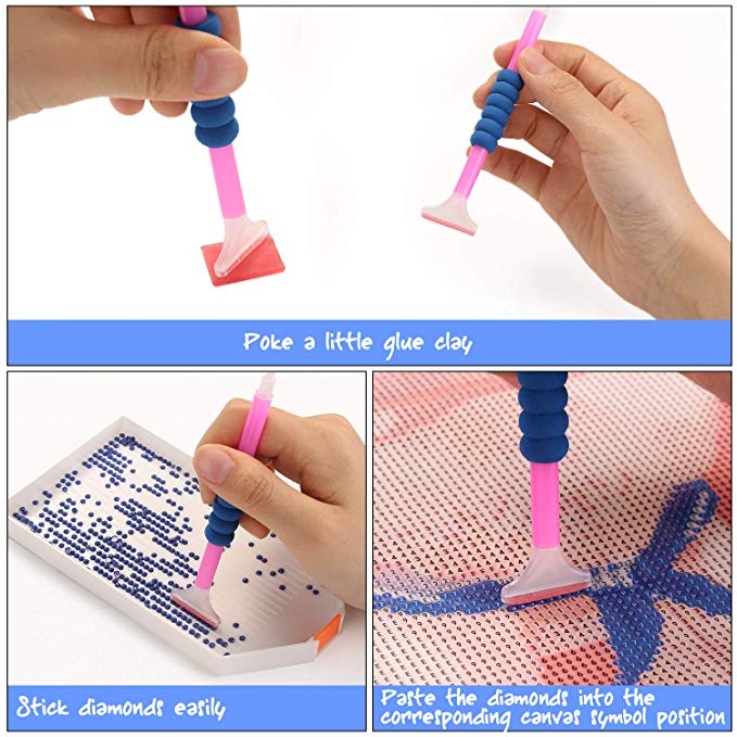 Diamond Painting Tools,5D Diamond Painting Accessories Kits Diamond Cross Stitch Tool Sets Diamond Embroidery Box for DIY Craft