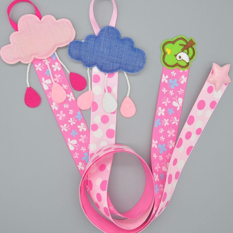 Meisjes Baby Lint Opknoping Haar Boog Hoofdband Clip Organizer Cloud Kwasten Houder