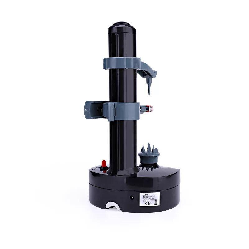 4 Kleur Multifunctionele Rvs Elektrische Dunschiller Automatische Fruit Dunschiller Drie Reserve Messen Aardappel Schillen Machine: Black