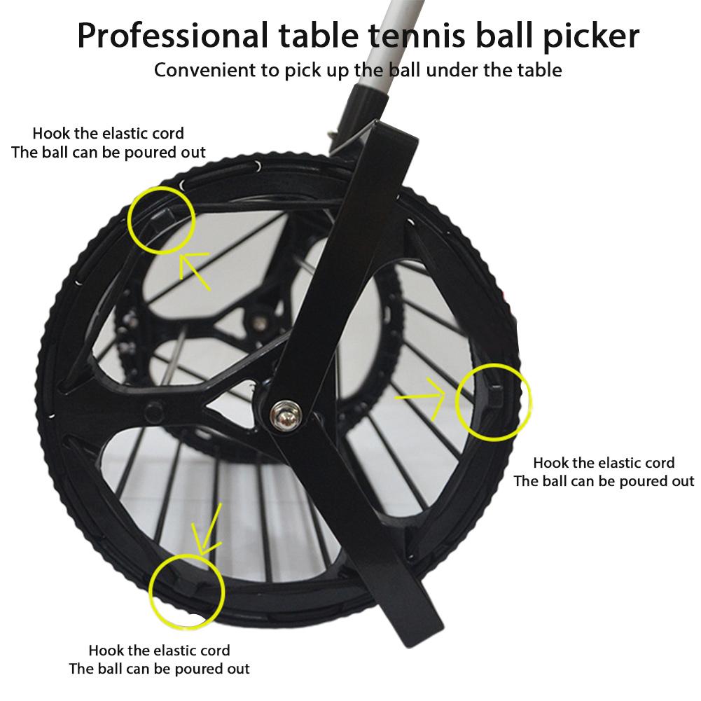 Ball Collector Mini Smooth Rolling Ball Picker Upper With 125 Tennis Balls Holding For Tennis