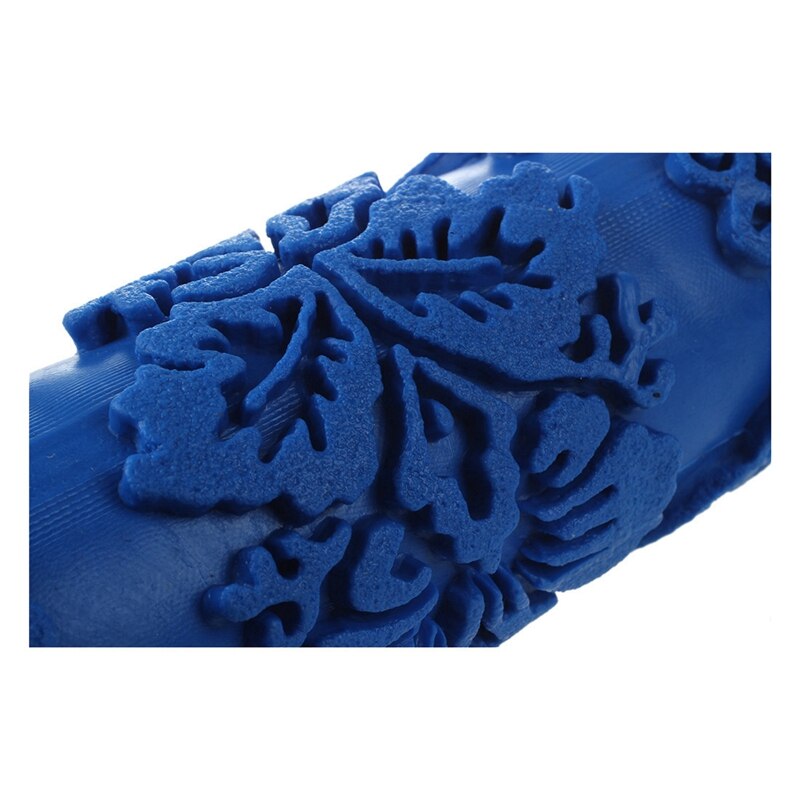Gtbl Verf Roller Met Decoratieve Motieven Voor Machine Ontwerpen Bloemen/Blauw 15 Cm