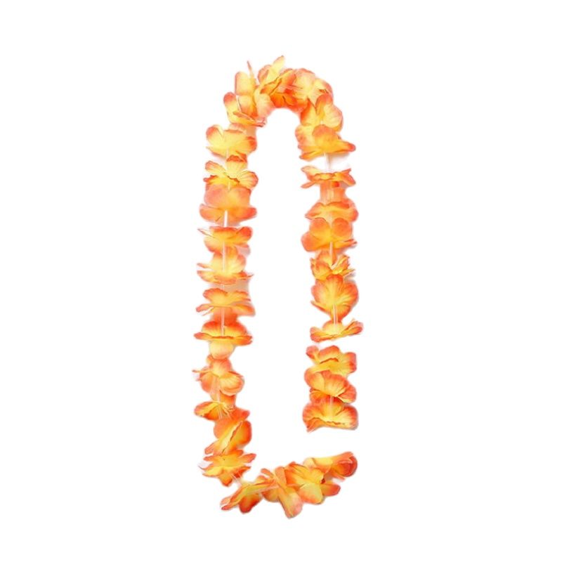 Hawai flower garland for Hawaiian party, Hawaiian necklace, Hawaiian floral decoration, fabric, 2 pcs/lot