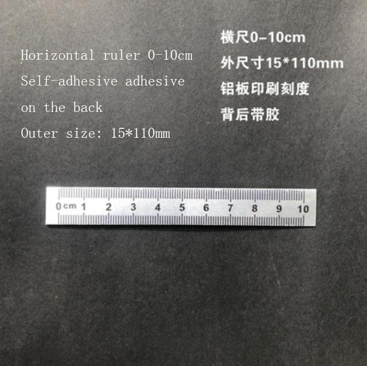 1PC Degree Angle Plate Scale Ruler Center Ruler Self-Adhesive Ruler Paste Middle Point Scale Ruler Aluminum Alloy Viscose Ruler: sky blue