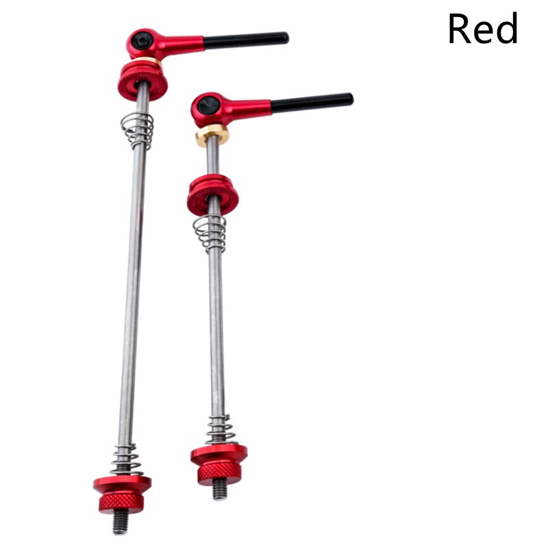 Mountain Road Bike quick release lever titanium alloy flower drum shaft quick release lever front and rear axles: red