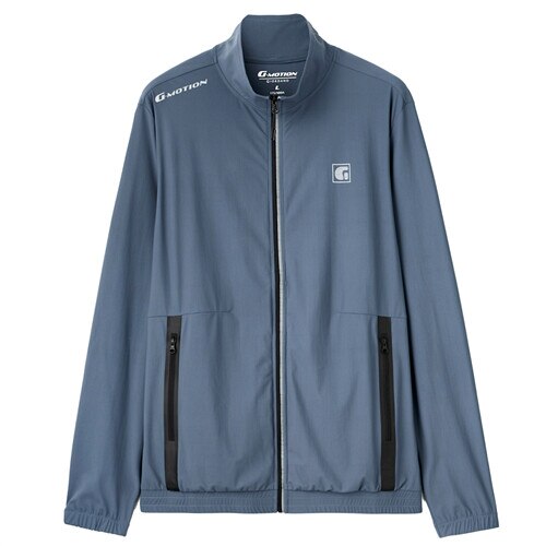 Giordano-chaqueta con cuello levantado para hombre, con estampado de G-MOTION, bolsillos delanteros y cremallera, informal, negra, 01071675: 10Blue / L