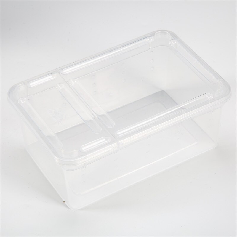 Large Reptiles Feeding Box Plastic Container Insect Pet Terrarium Transport Breeding Live Food Case with Bowl Reptile Supplies