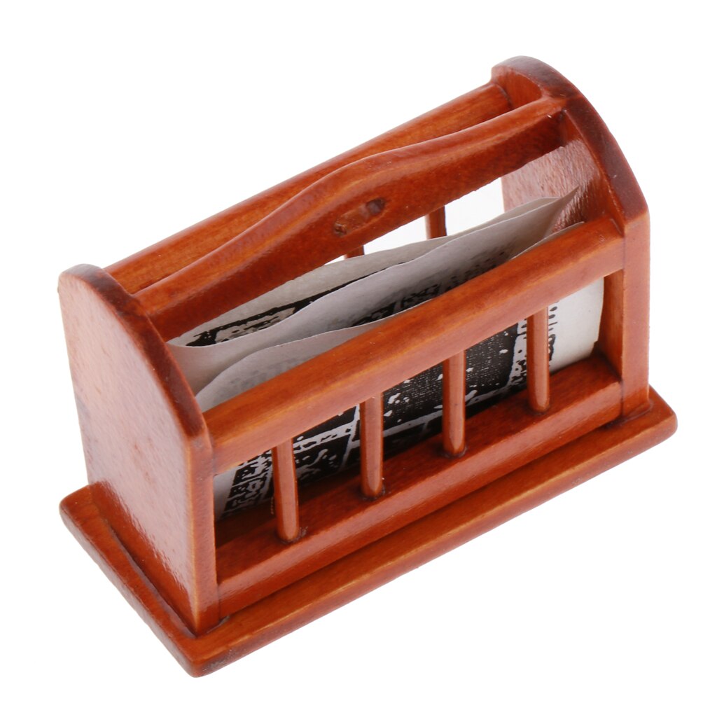 Magideal 1:12 Schaal Miniatuur Tijdschriftenrek Poppenhuis Kantoor Meubels Poppenhuis Accessoires