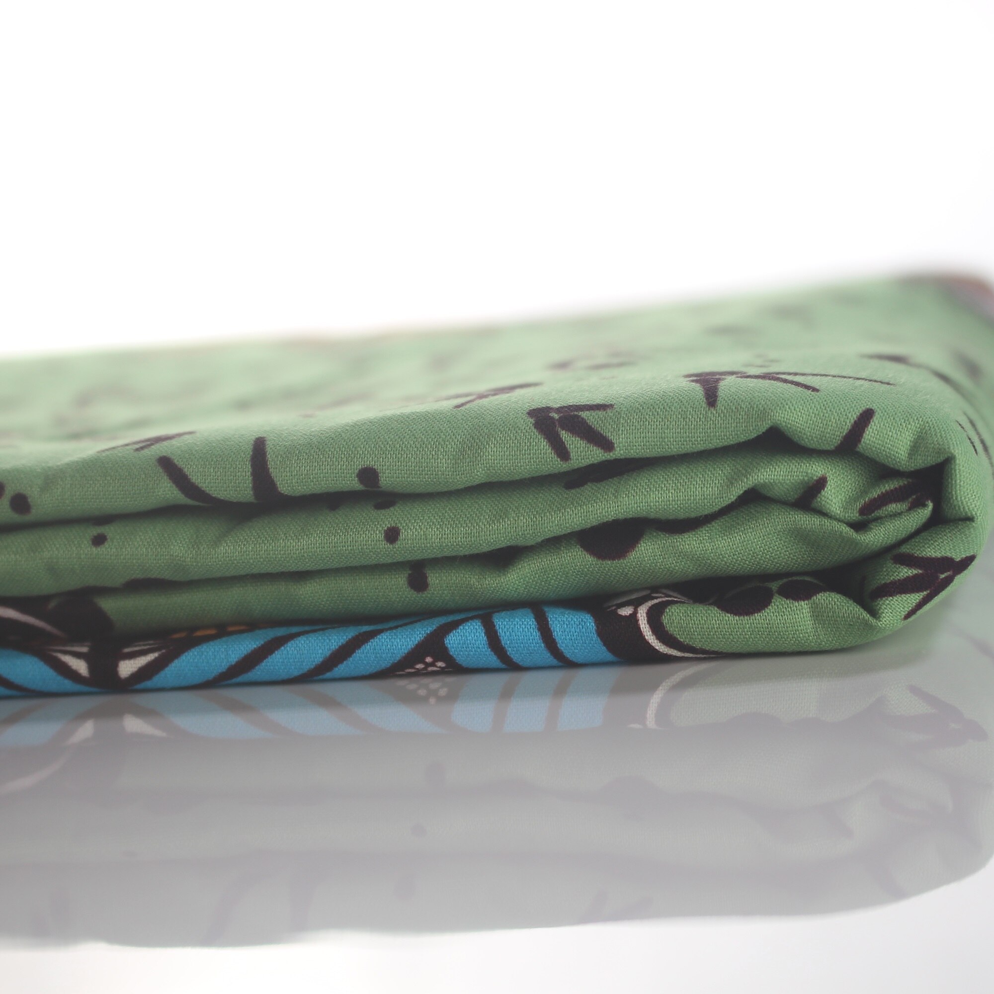 African Cotton Nigeria Ankara Green Print Wax Veritable Guarantee Real Wax