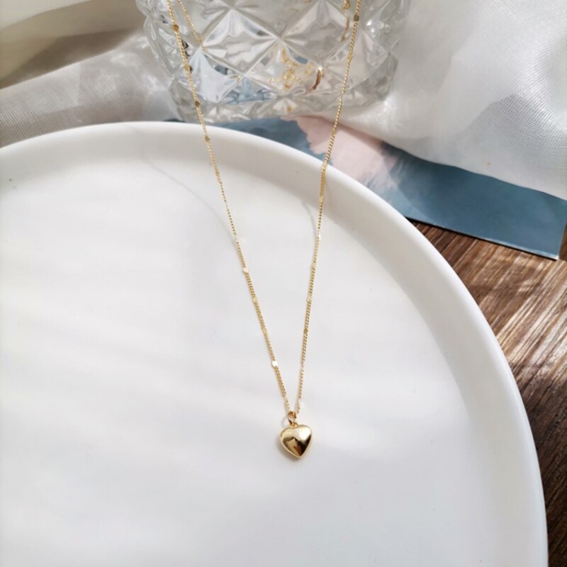Collar de corazón de perlas para mujer, gargantilla de cadena de clavícula, joyería , de ,: NC22Y0006
