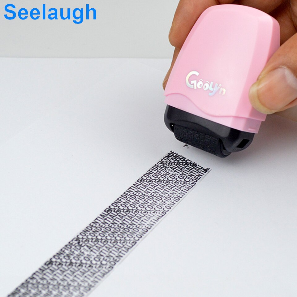 Scrapbooking DIY Seal Stamp Word Identity Privacy Coverage Protection Guard Your ID Confidentiality Confidential Seal Office Fil