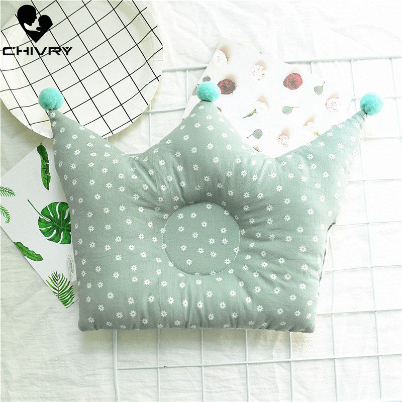 bébé façonnage oreiller prévenir tête plate nourrissons couronne forme Dot imprimer pur coton dormir literie chambre oreillers