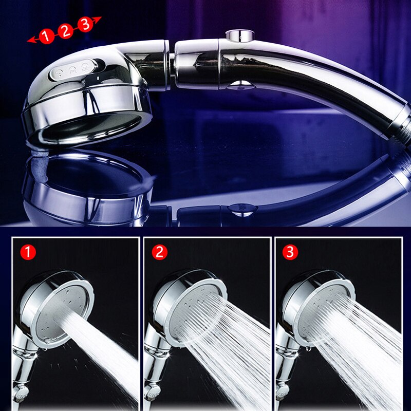 3 modus Dusche Kopf 360 Grad Einstellbar Wassersparbrause Dusche Wasser Druck Dusche Kopf Mit halt Geschmack