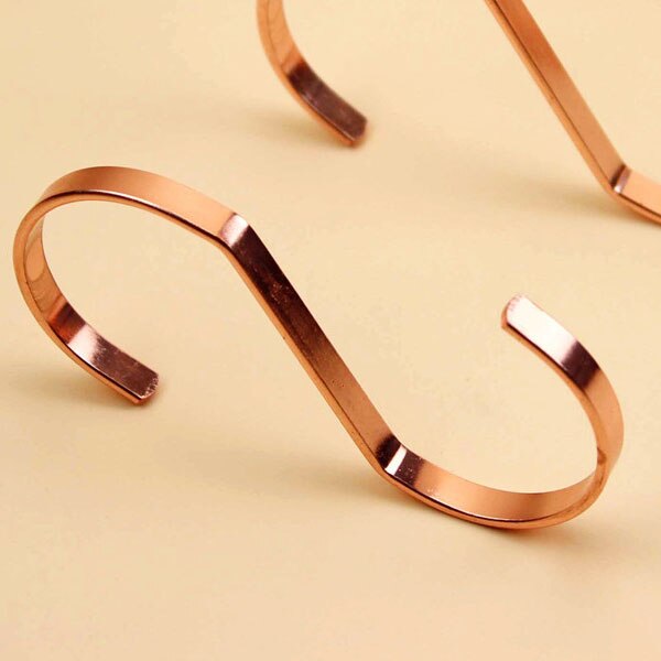 Xunzhe 2 stk multicolor s form flad krog rustfrit stål universal bøjle rack multifunktion hjemme badeværelse køkken tilbehør: Rose guld
