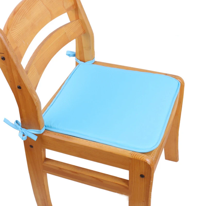 Abnehmbares quadratisches Stuhl kissen Sitzpolster mit Krawatten Baumwoll sitzkissen füllung Esszimmers tuhl kissen rutsch festes Esszimmers tuhl polster: Blau