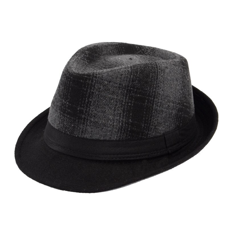 British Style Short Brim Jazz Caps Hats Wool Felt Fedoras Trilby Hat Solid Panama Formal Cap For Men Women Unisex: 02