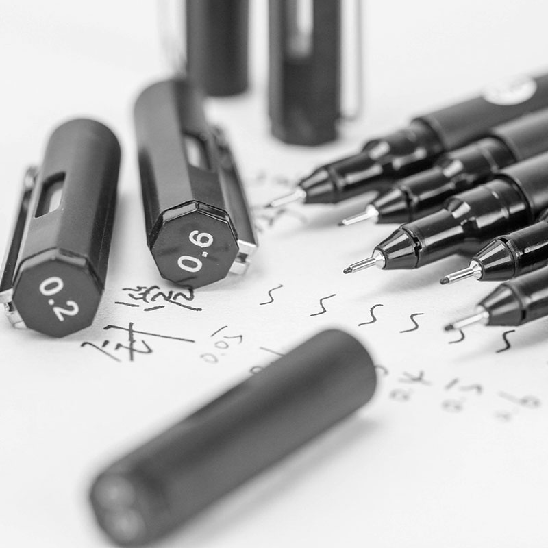 1Pc Sipa Drawing Pen Fineliner Ultra fine line marker ink black 005 01 02 03 05 08 Micron drawing Pen art Marker set