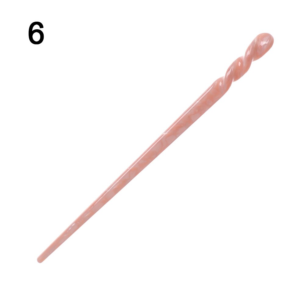 Retro Eenvoud Haar Sticks Elegante Acetaat Eetstokje Vrouwen Meisjes Haarspelden Haar Clip Haaraccessoires Haar Styling Tool: 6
