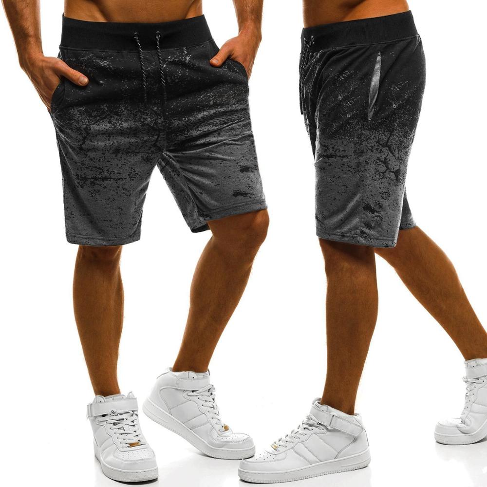 Printing Beach Shorts Men Slim Fitness Beachwear Swimming Shorts for Man Running Sports Swim Suits Summer Sea Surf: black / XL