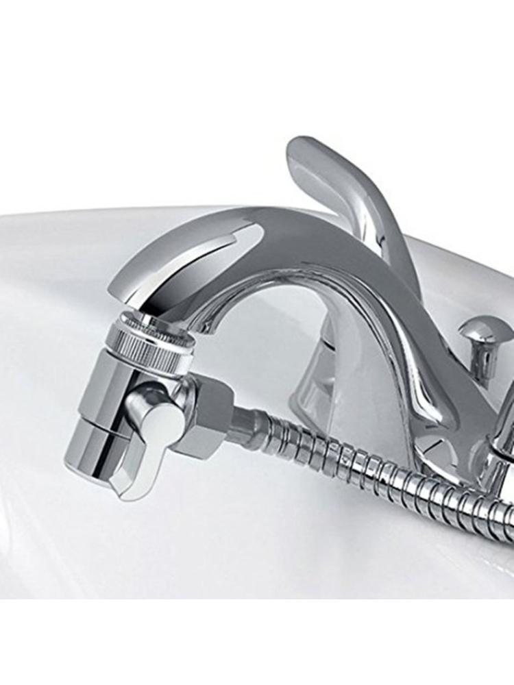 Brass Sink Valve Diverter Faucet Splitter Kitchen Bathroom Sink Faucet Replacement Part Faucet to Hose Adapter M22 X M24