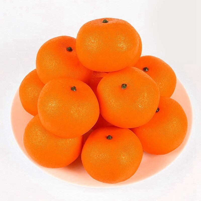 4 Stuks Foam Simulatie Oranje Fruit & 8 Stuks Kunstmatige Nep Citroenen Limoenen Fruit Geel + Groen