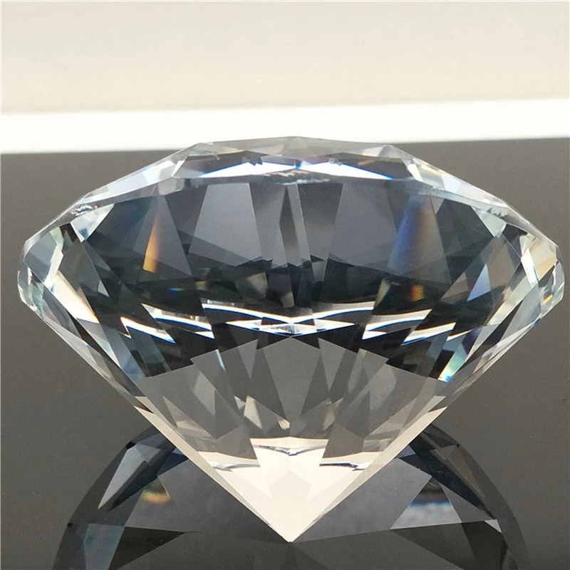 60mm/2.36inch Clear Crystal Diamond Glass Diamond Paperweight Transparent Home Decoration Accessories