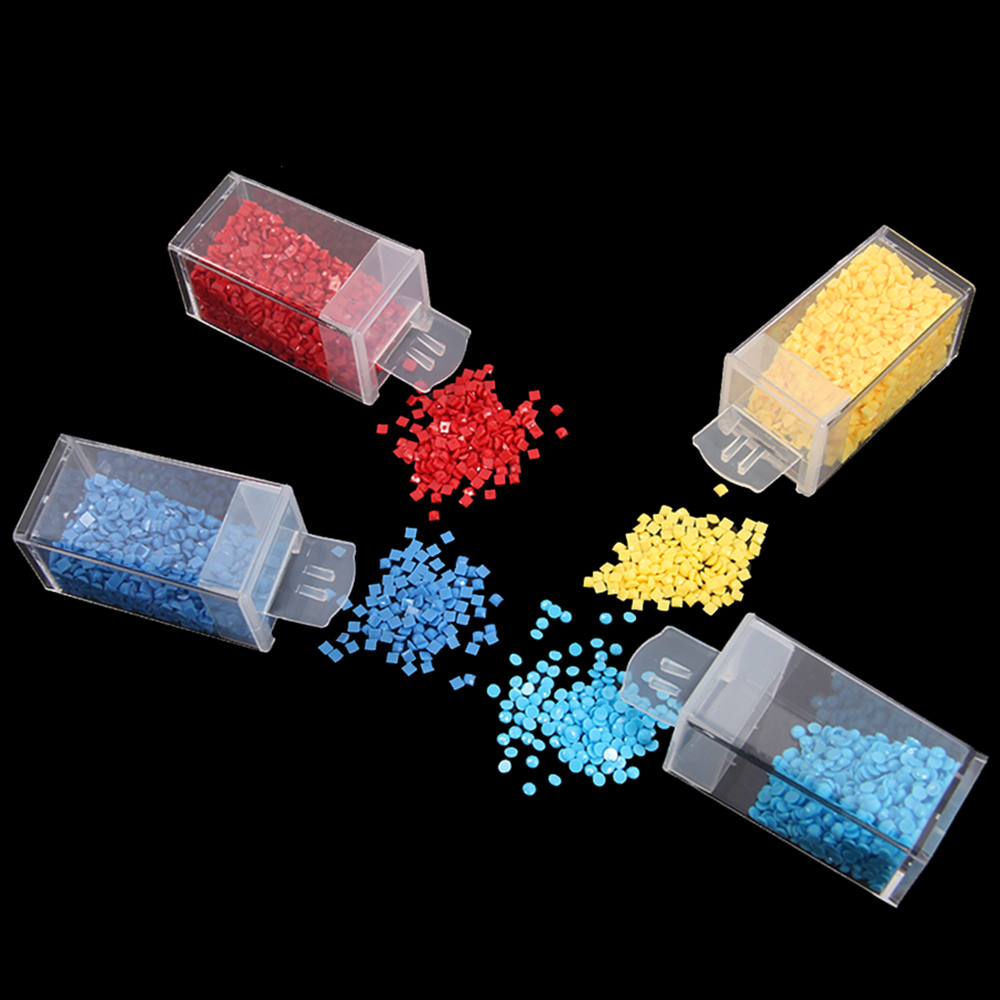 Caja de almacenamiento transparente para decoración de uñas, contenedor de cuentas de diamantes de imitación con cuadrícula cuadrada, accesorios, Maleta, 40 Uds.