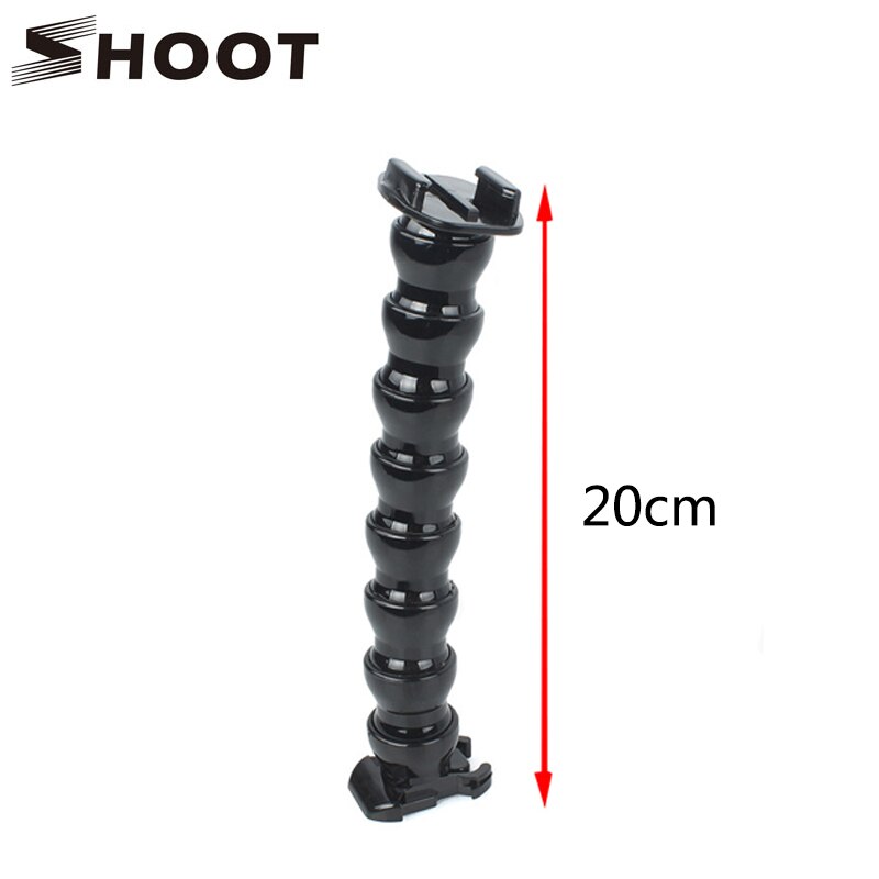 Atire 8 joint ajustável tripé montagem flex pescoço gooseneck para gopro hero 8 7 6 5 4 yi 4 k sjcam sj7000 h9 ação acessório da câmera