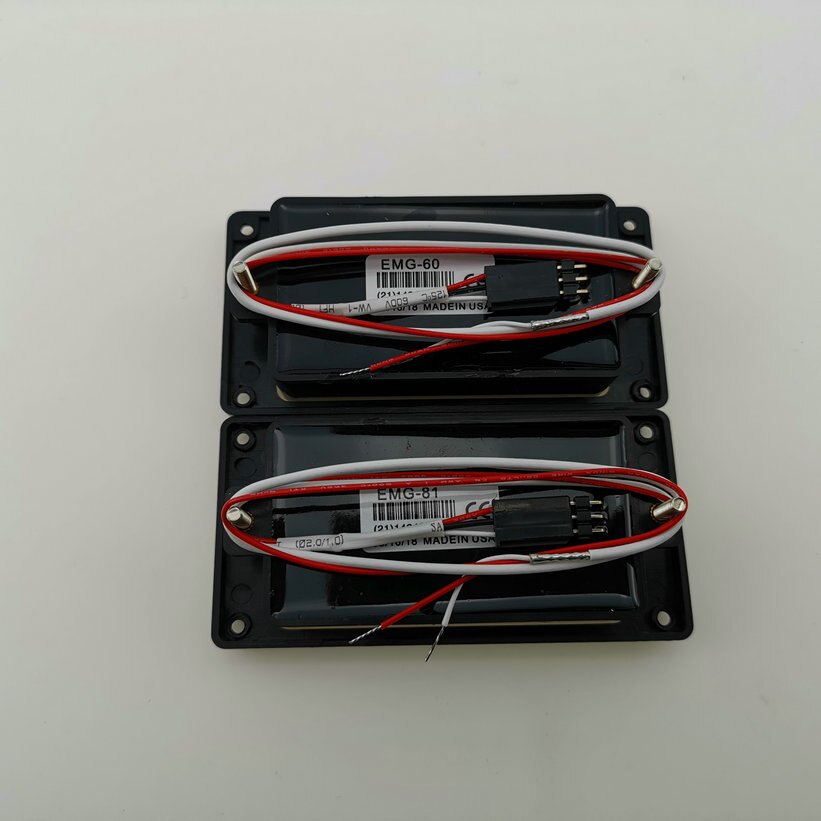 El-guitar pickups hals og bridge aktiv pickup humbucker aktiv 9v batteristrømforsyning på lager: Emg -60 81