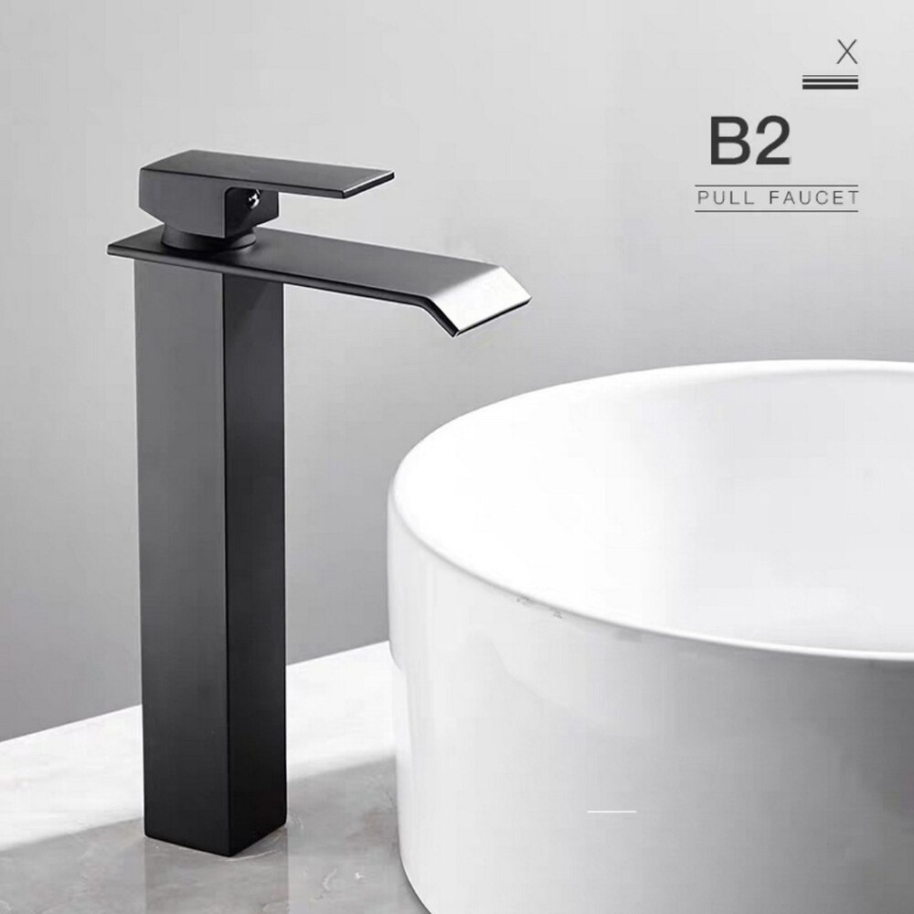 Badkamer wastafelkraan watervalkranen en koudwaterkraan washandgreep wastafelkranen eenhendelmengkraan: B2