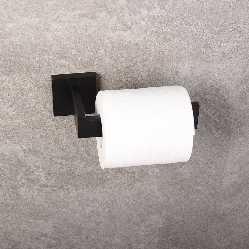 Matte Black Bathroom Hardware 304 Stainless Steel Towel Rack Toilet Paper Holder Liquid Soap Holder Towel Bar Toilet Accessories