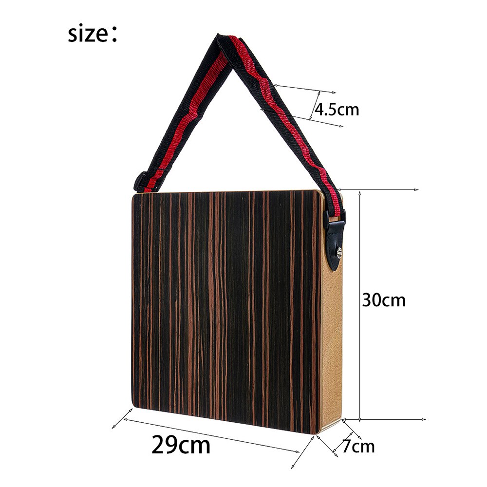 Cajon Boxdrum Reise Trommel Begleitung Musik Boxdrum Schlagzeug Instrument Massivholz Tragbare mit Gurt