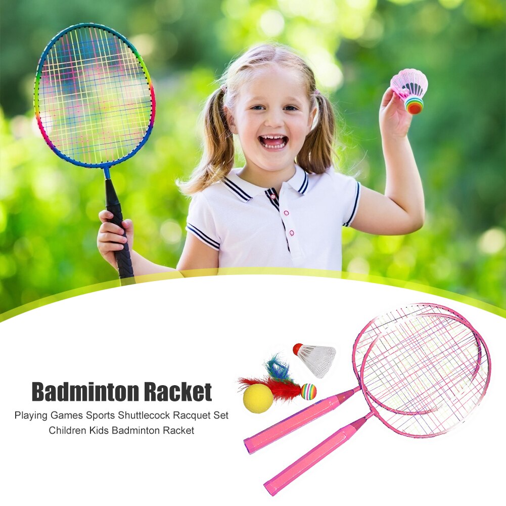 Indoor Outdoor Playing Shuttlecock Racquet Set Sports Badminton Racket for Kids Badminton Rackets Set