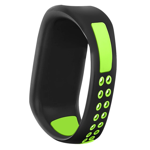 Bracelet en Silicone FIFATA Bracelet pour Garmin Vivofit 3/Vivofit JR/JR 2 enfants Bracelet de montre sport coloré Bracelet accessoires: Black green / L